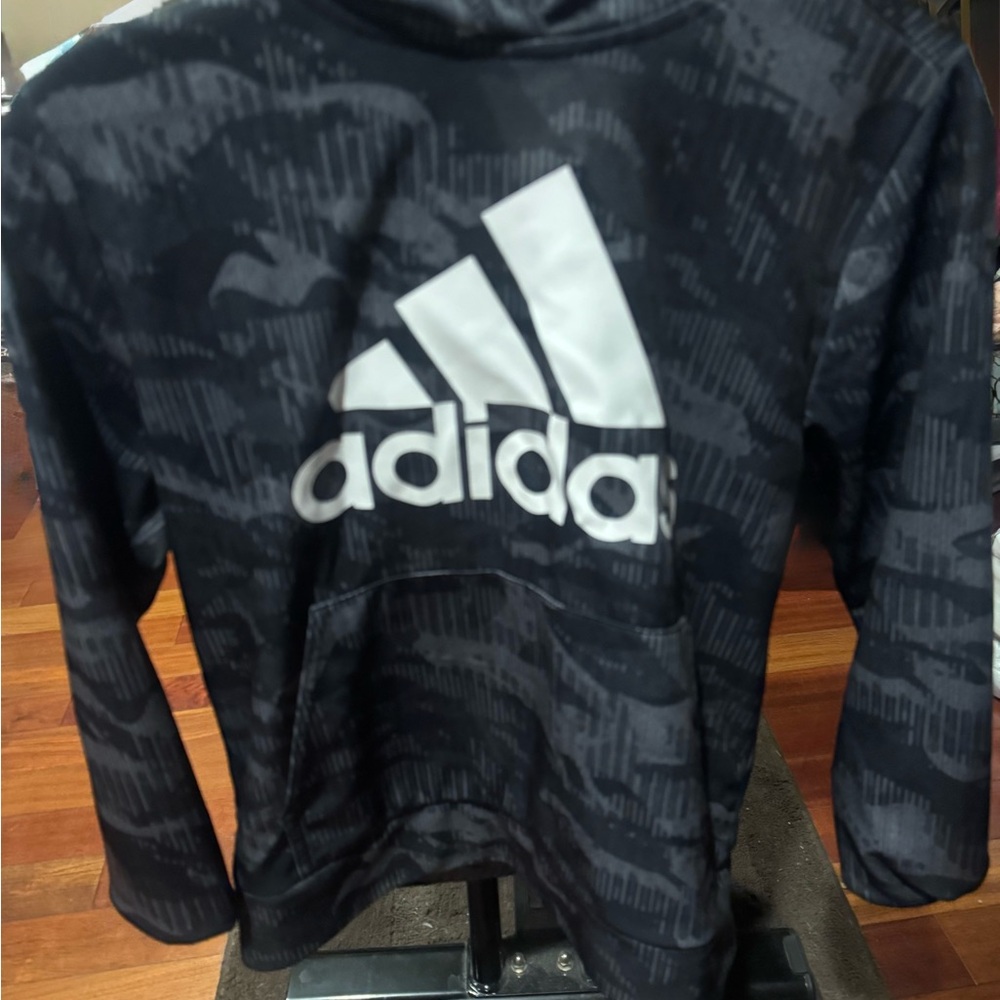 Adidas Kids Camouflage Black Hoodie